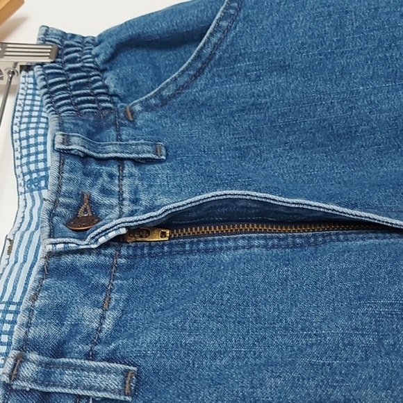 Vintage Lee High Rise Barrel Jeans Medium Wash Elastic Back Size 10P - Picture 4 of 6